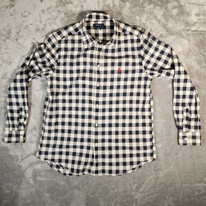 Polo Ralph Lauren Dress Shirt Boy Youth XL‎ (18-20) Blue Button-Down Plaid